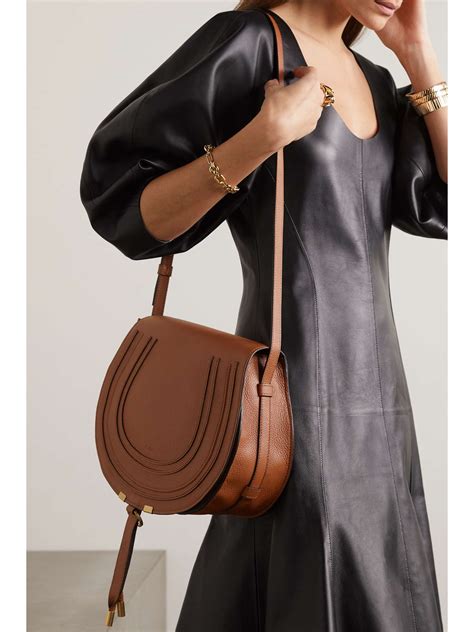 chloe marcie muted brown|chloe marcie saddle bag.